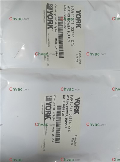 York 571-03774-272 WIRING POWER SUPPLY YD